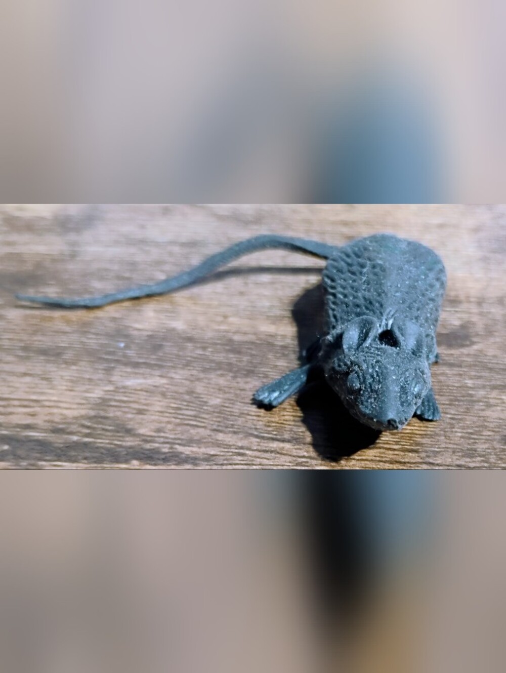 Rubber Black Rat Toy